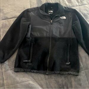 The North face girls black fleece jacket